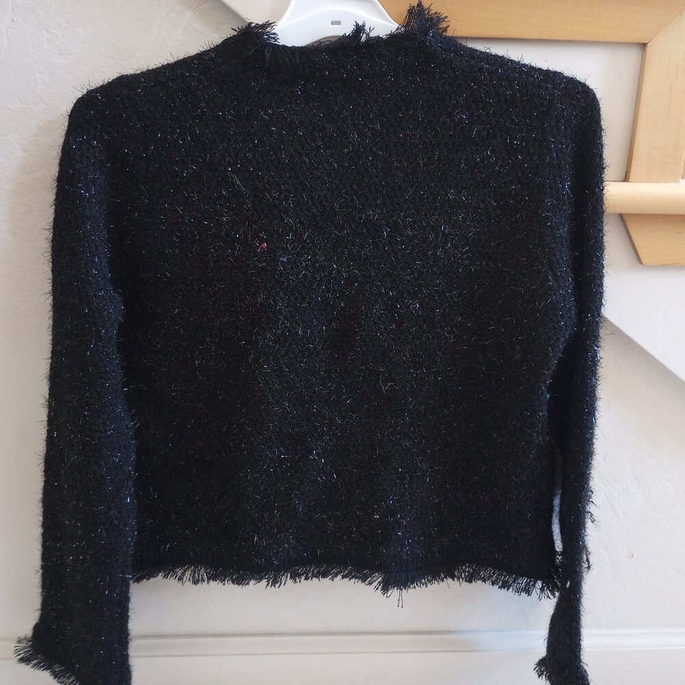 Zara Chanel style cardigan black 0 2 XS S